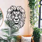dekoheldin - Wanddekoration Metall Black Lion