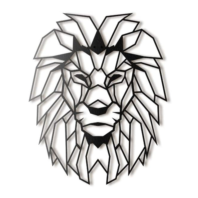 dekoheldin - Wanddekoration Metall Black Lion