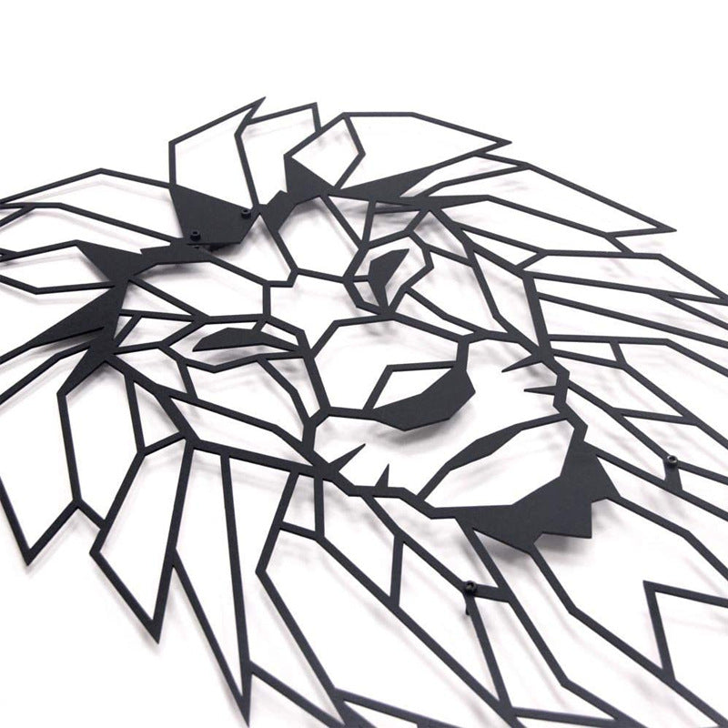 dekoheldin - Wanddekoration Metall Black Lion