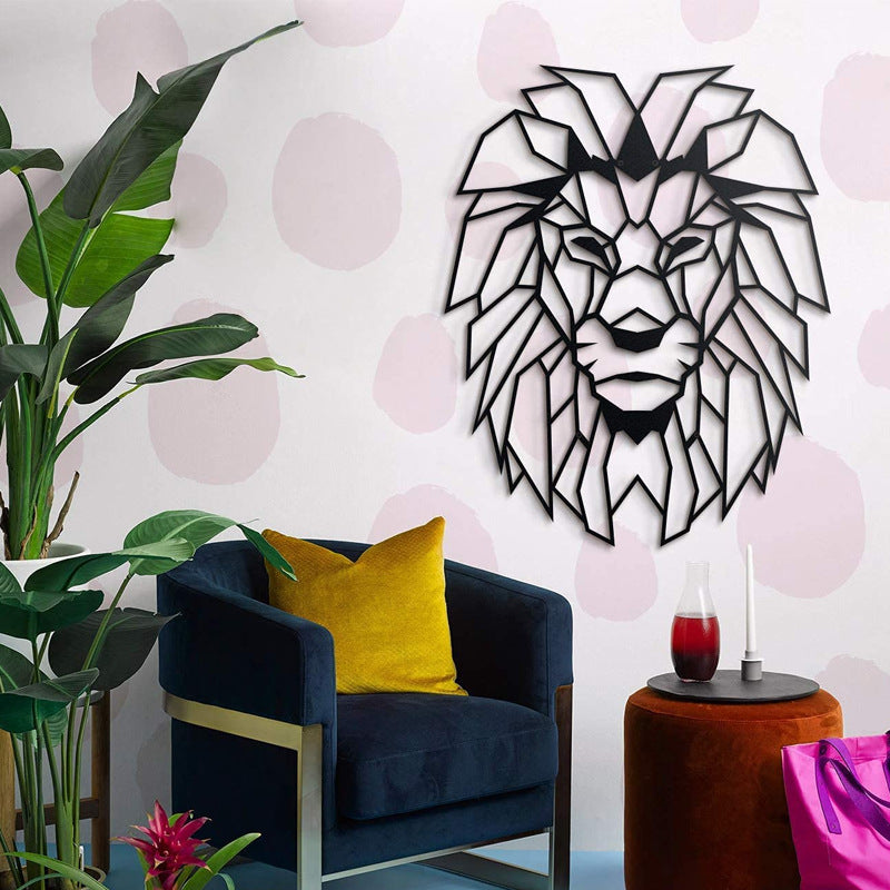 dekoheldin - Wanddekoration Metall Black Lion