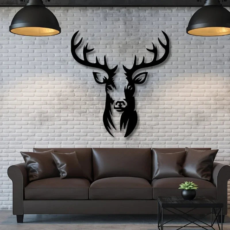 dekoheldin - Wanddeko Metallbild Hirsch