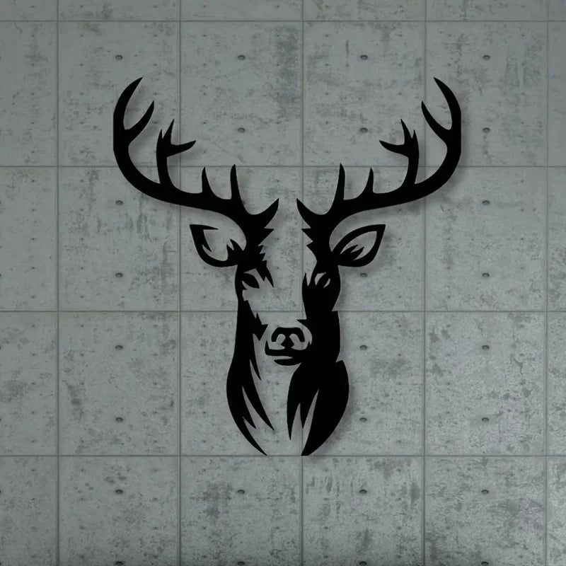 dekoheldin - Wanddeko Metallbild Hirsch