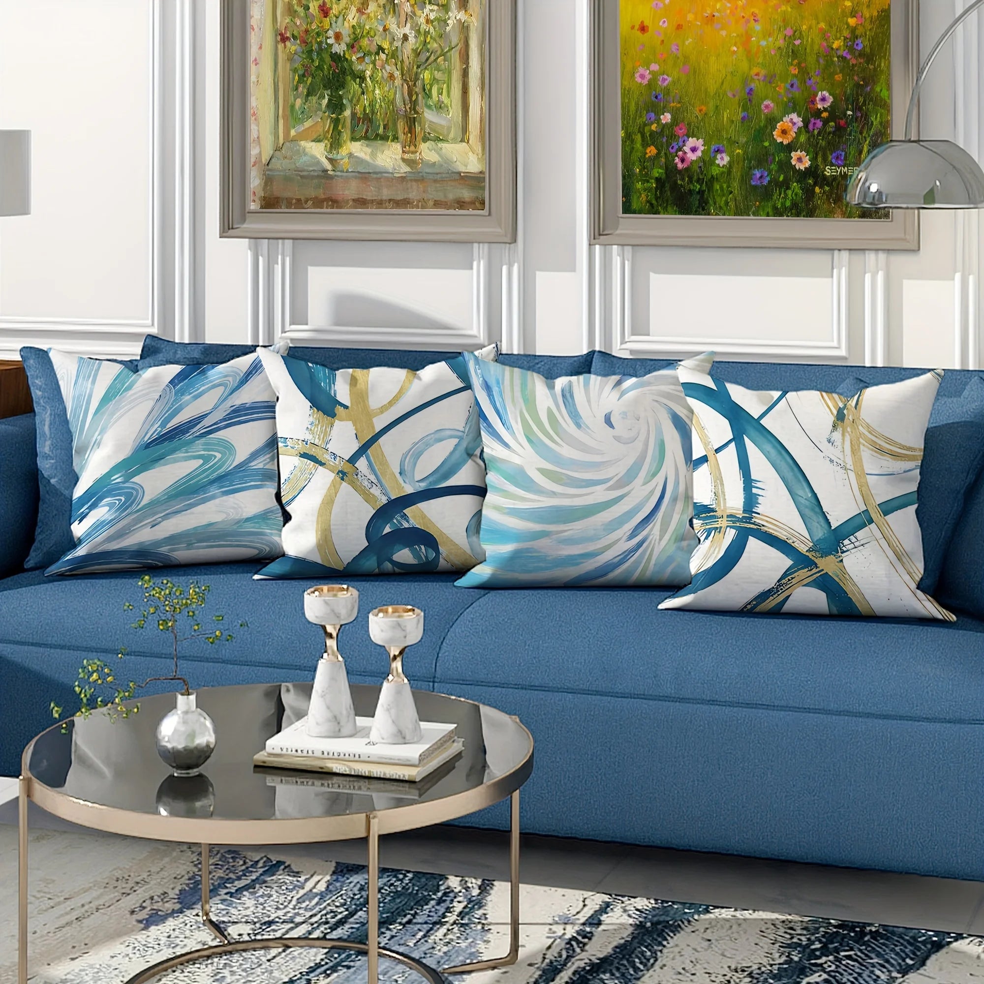 dekoheldin - Couchpotato Kissenbezüge easy blue