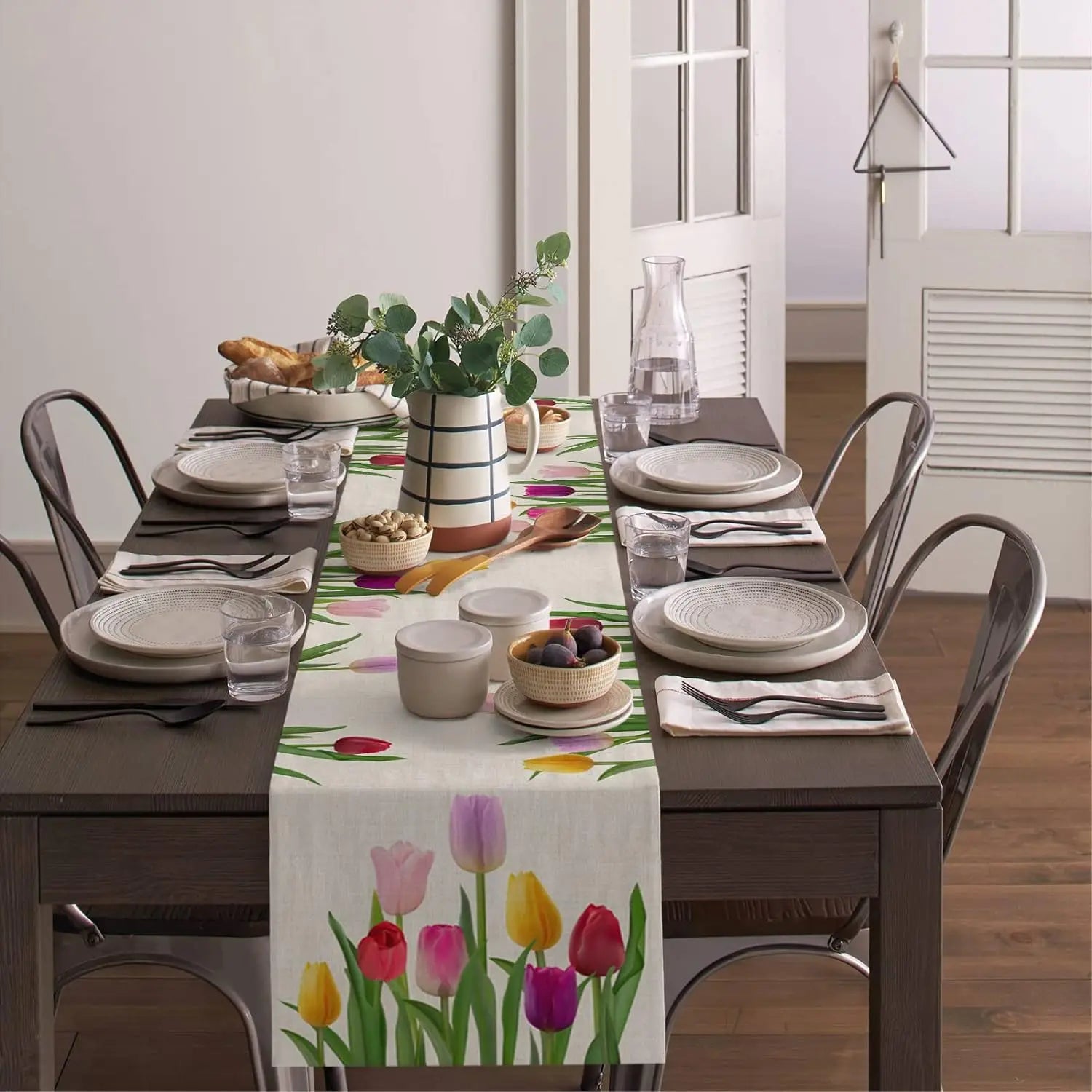 dekoheldin - Tischdeko Tischläufer Frühling Tulpen