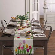 dekoheldin - Tischdeko Tischläufer Frühling Tulpen