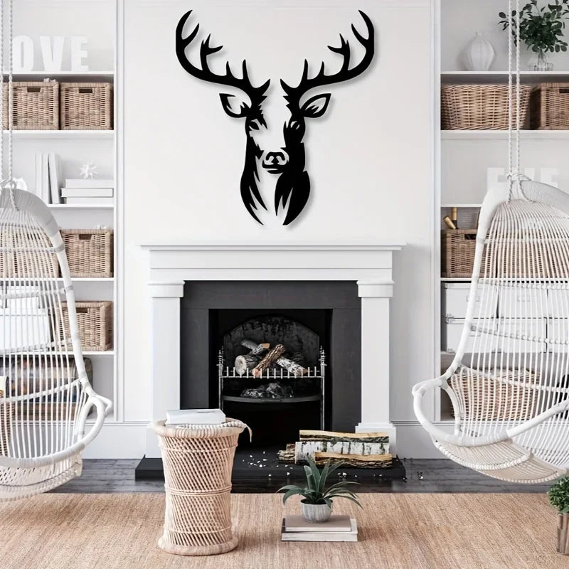 dekoheldin - Wanddeko Metallbild Hirsch