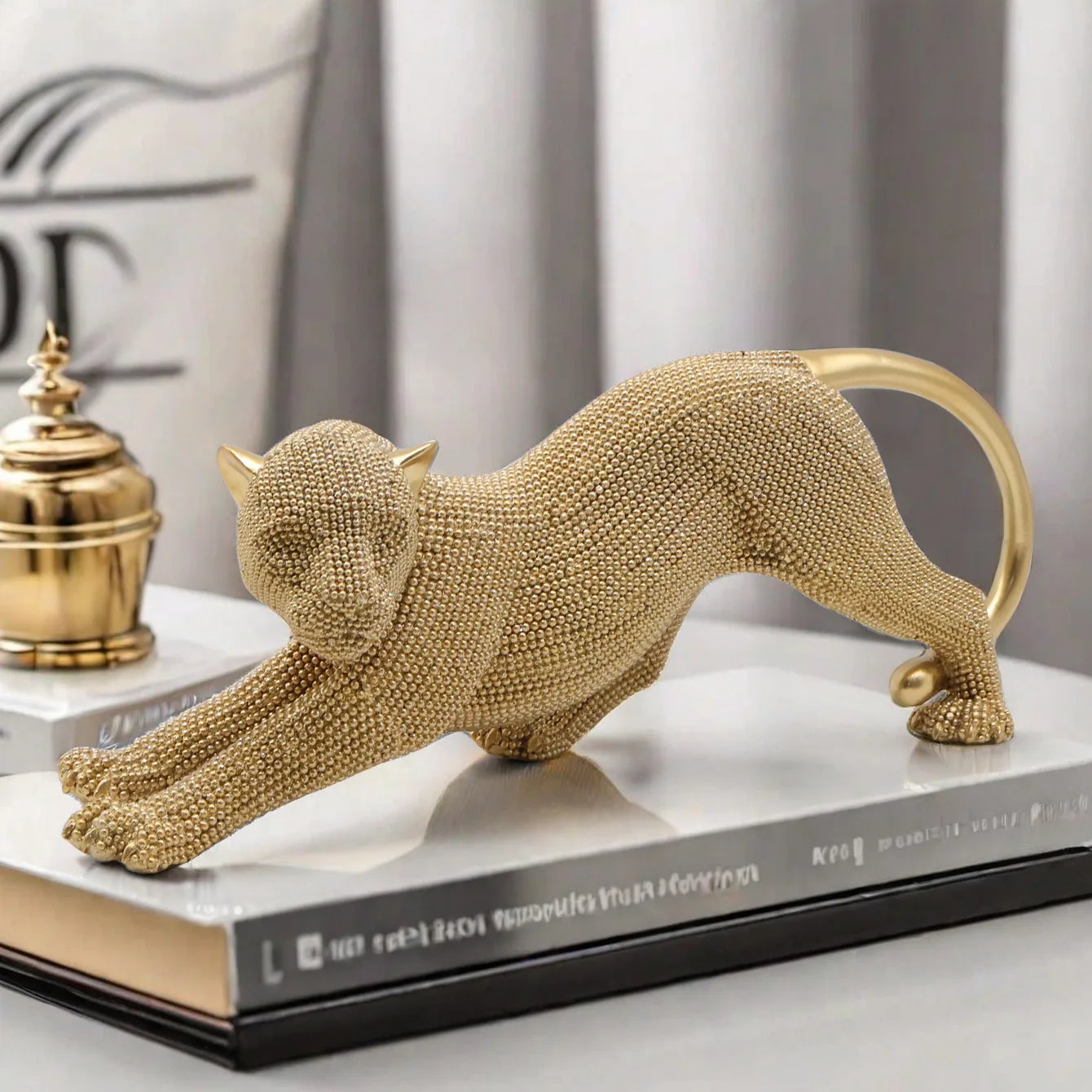 dekoheldin - Skulptur Leopard Shine