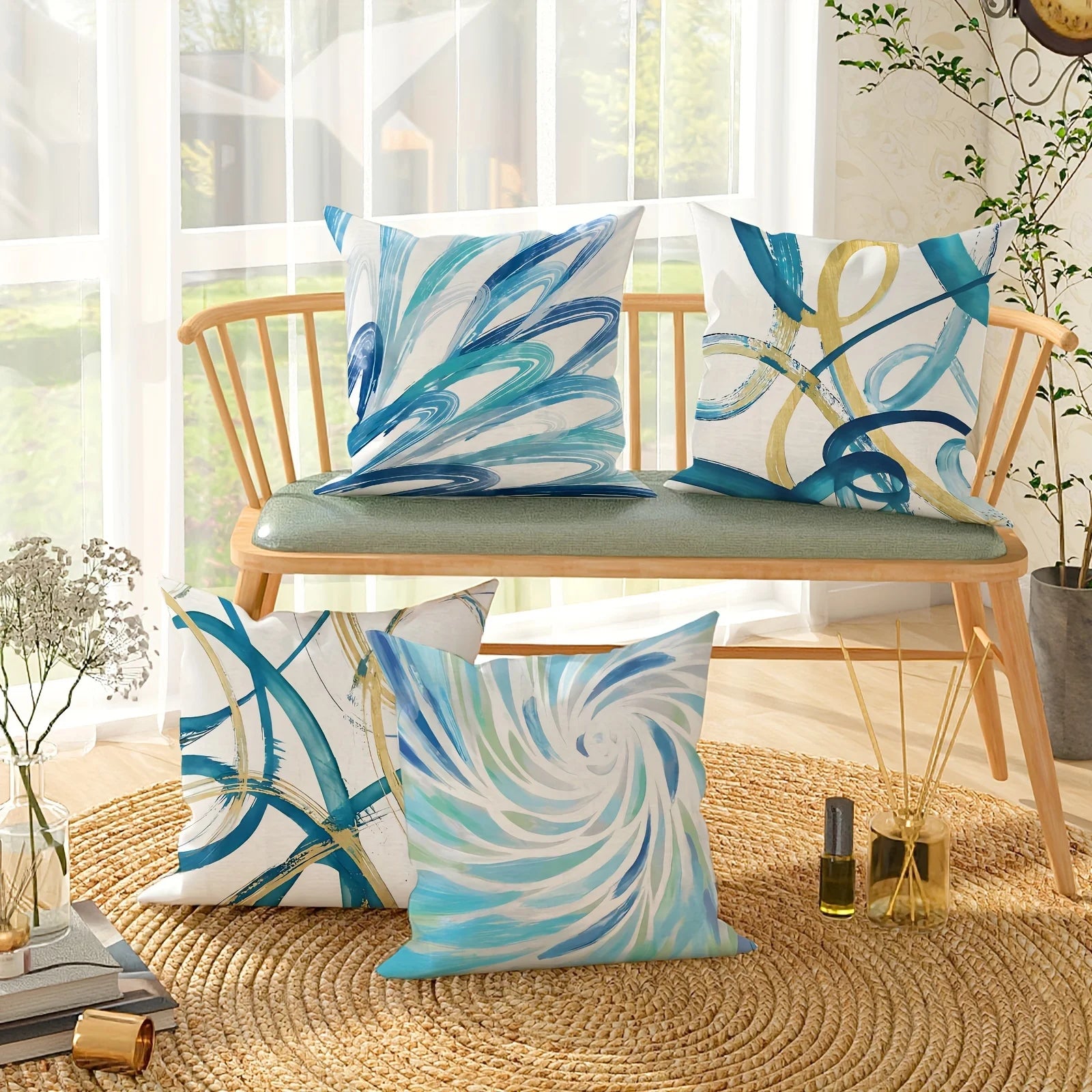 dekoheldin - Couchpotato Kissenbezüge easy blue