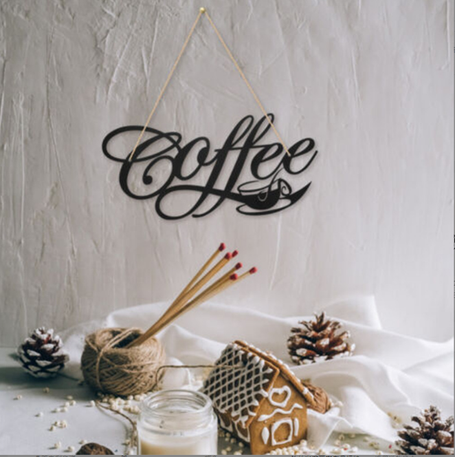 dekoheldin - Wanddekoration Schild Coffee