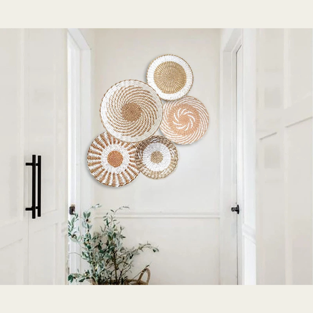dekoheldin - Wanddeko Wandkörbe Landhausstil 5er Set