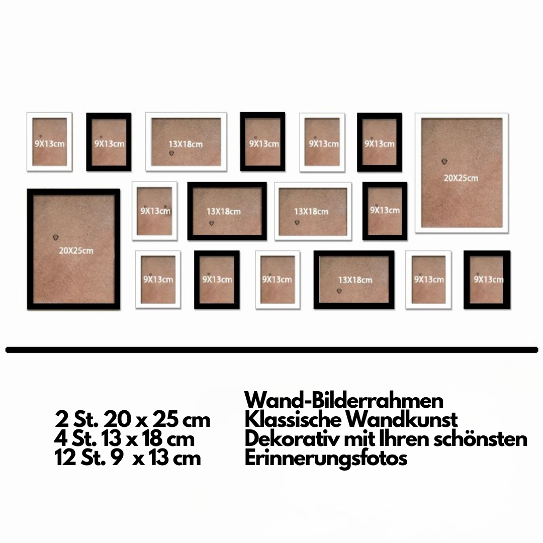 dekoheldin - Wanddeko Bilderrahmenset 18 St.