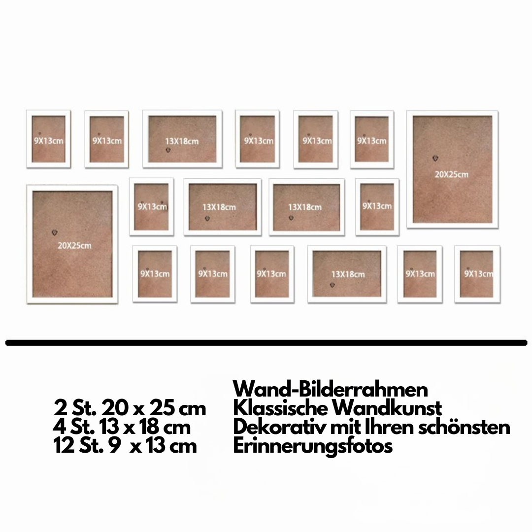 dekoheldin - Wanddeko Bilderrahmenset 18 St.